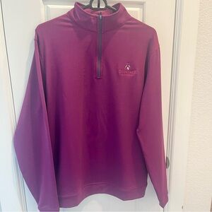 Peter Millar Men's Zip-Up Sweater in Deep Plum